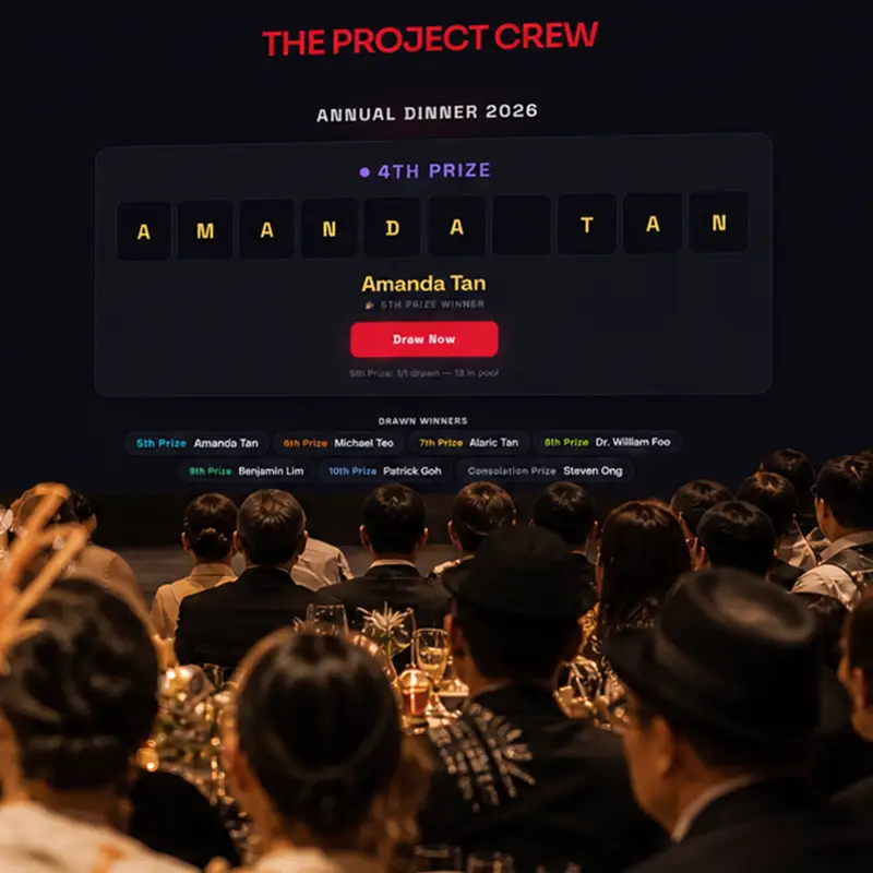 Digital Lucky Draw - Digital Event Tools - The Project Crew