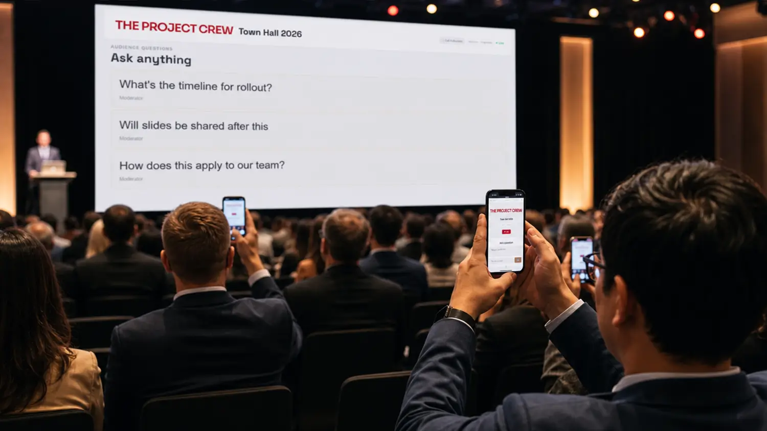 Live Engagement Tool - Live Event Polling - Live Q&A - Live Voting - Word Cloud - DIgital Event Tools - The Project Crew