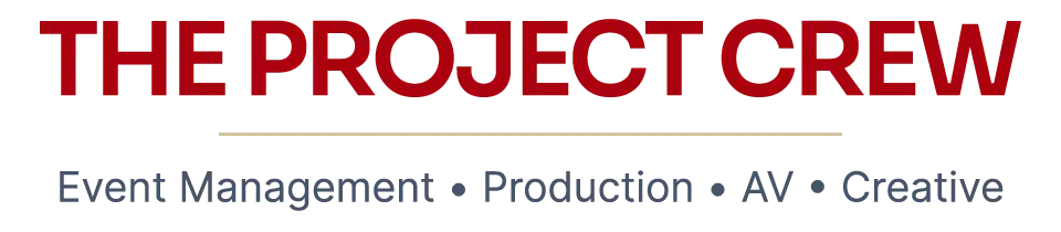 The Project Crew menu wordmark with tagline Red